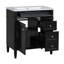 Meuble-lavabo de 30 po avec lavabo supérieur, armoire de rangement moderne avec 2 tiroirs et un tiroir basculant, meuble-lavabo simple (identique à SW000122AAE-1)-115898707