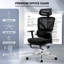 Chaise de bureau ergonomique en filet à dossier haut avec accoudoirs réglables en 3D, support lombaire réglable, inclinaison de 135 °, capacité de poids de 300 lb pour le bureau à domicile et les jeux-762651222