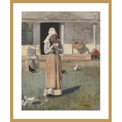 «The Sick Chicken» par Winslow Homer, impression giclée sur cadre
