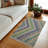 Madee Chevron Handmade Rectangle 2'8" x 4'1" Wool Area Rug in Light Blue/Ivory/Yellow