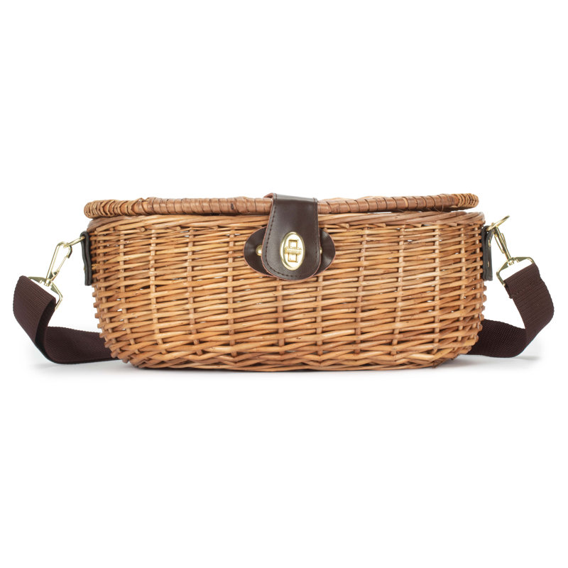 Wicker Barrel Fishing Creel Basket