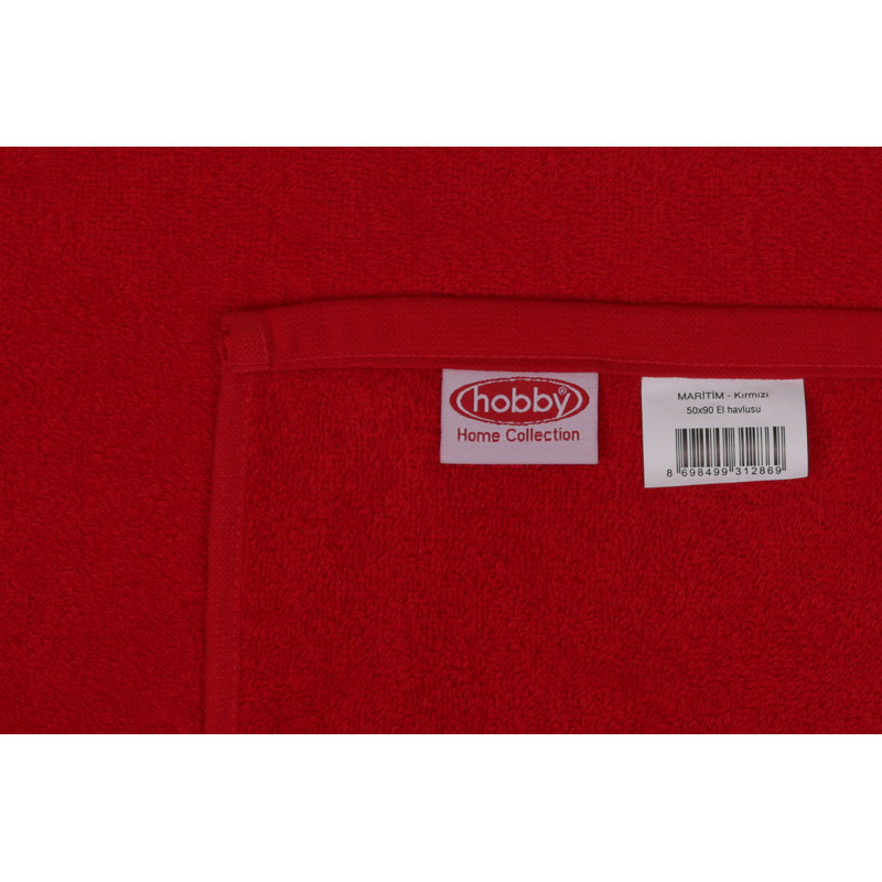 Ensemble de serviettes 100% coton 2 pièces Benyameen, Rouge, Towel Set - 2 Pack ( Bath Towel, Hand Towel)