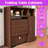 Folding Dining Table And Storage Sideboard With Charging Station, Multifunctional Space-Saving Kitchen Table With Wheels-2067927733