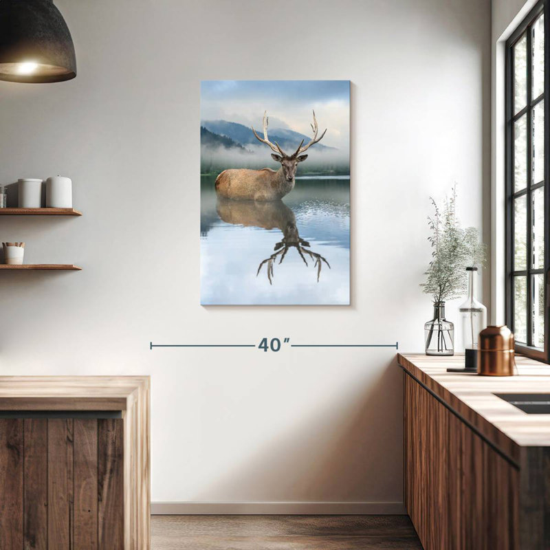 Reflet du cerf, H 36 po x l 24 po