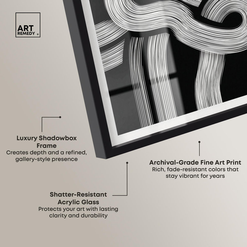 Impression monochrome «Shadowbox» par Art Remedy, Noir, H 16 po x l 11 po