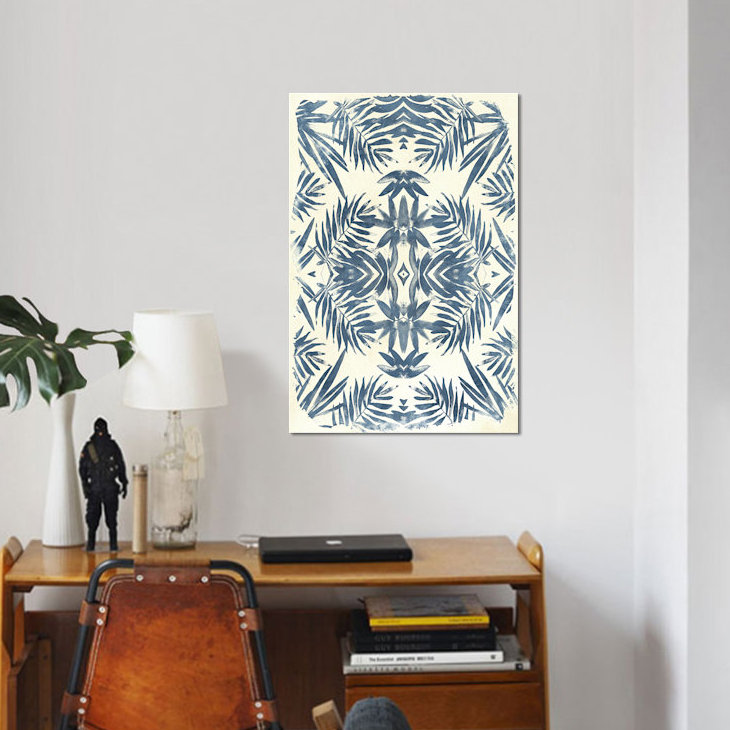 «Tropical Kaleidoscope I», impression sur toile, H 18 po x l 12 po x P 1,5 po, Toile tendue, Pas de tapis