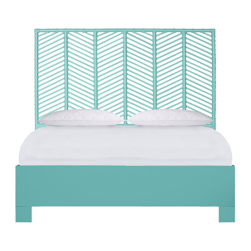 Liam Collection Bed, Queen, Turquoise