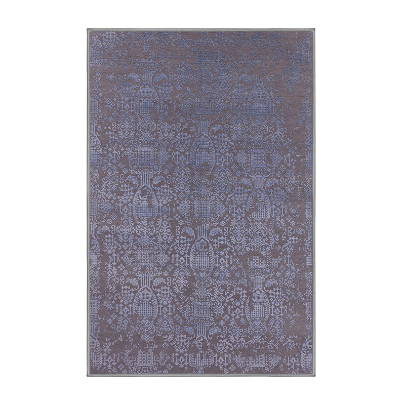 Tapis oriental bleu / gris Guilden, Rectangle 2 pi x 4 pi