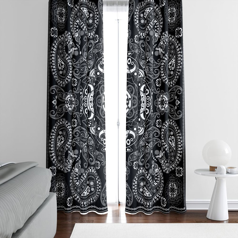 Paire de rideaux semi-transparents Paisley, L 40 po x L 52 po