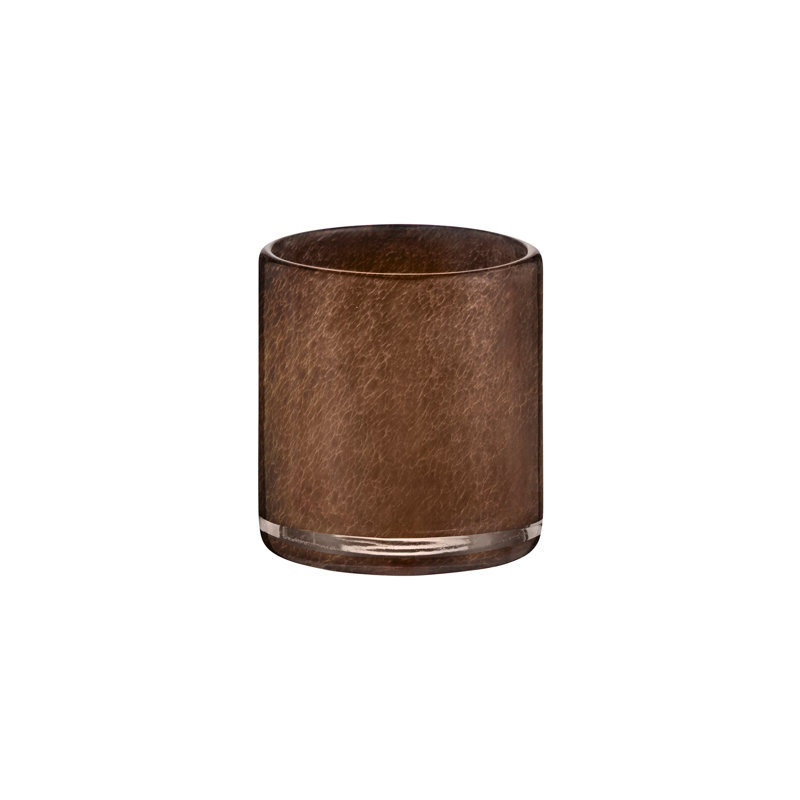 Ouragan de table en verre SAGA, H 6,3 po x l 5,9 po x P 5,9 po, Brun