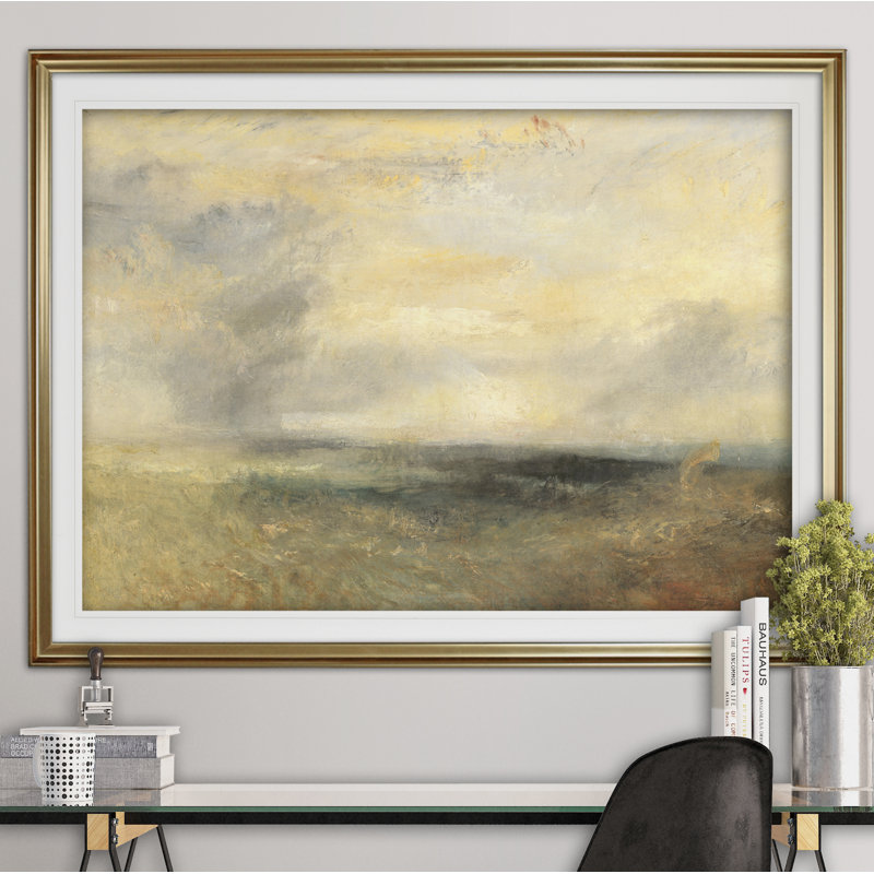 « from the sea », reproduction, Cadre doré, H 20 po x l 24 po x P 1,5 po