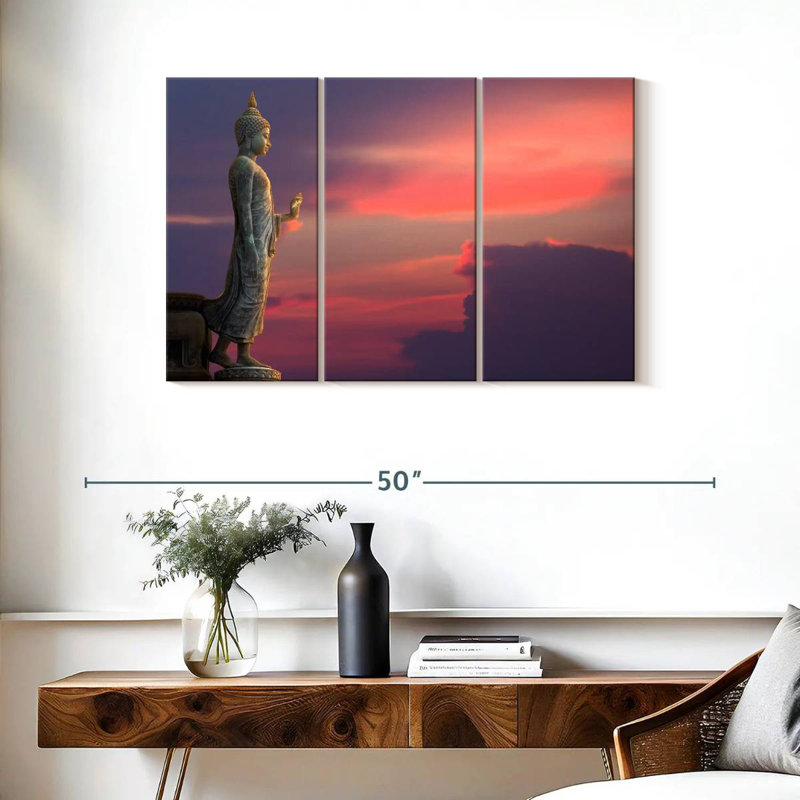 Adella Sunset Sky Buddha, 24" H x 38" W
