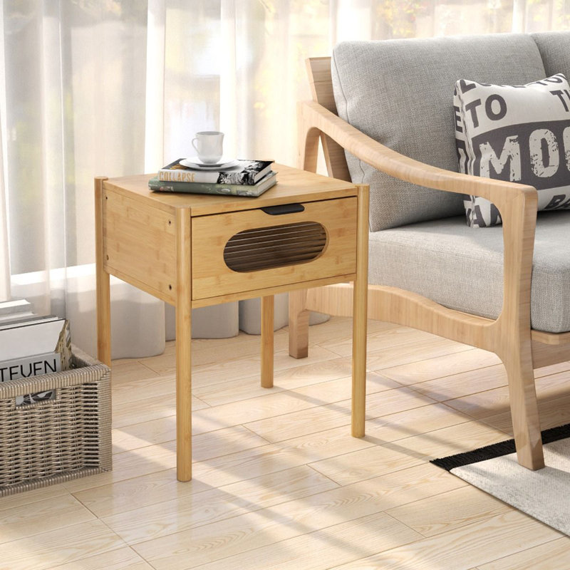 40cm W Manufactured Wood Bedside Table