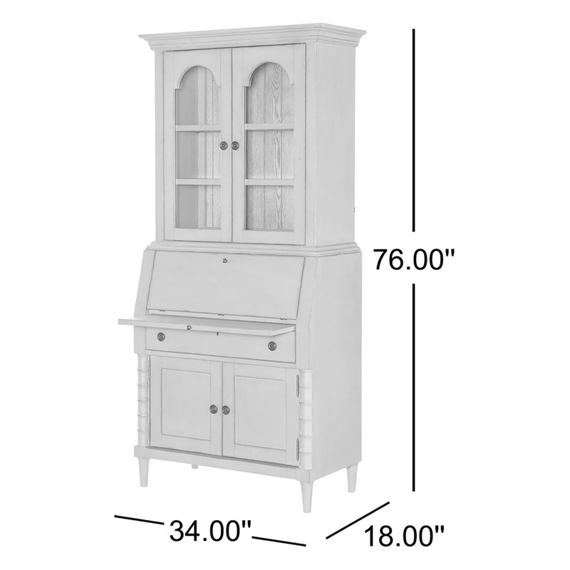 Armoire secrétaire Country Market, Blanc