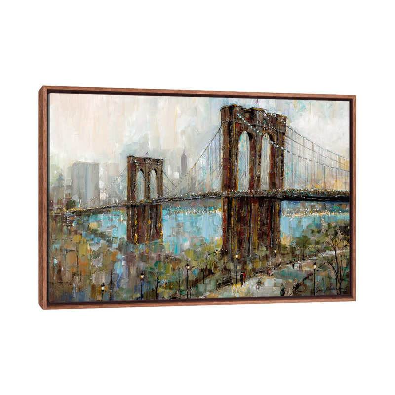 «View from the Promenade» par Ruane Manning - reproduction d'art, H 18 po x l 26 po x P 1,5 po, Toile avec cadre brun