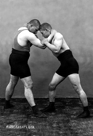 Wrestling hold-reproduction de photo, H 30 po x l 20 po x P 1,5 po