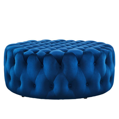 Modway Amour Tufted Button Large Round Performance Velvet Ottoman