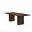 Rylan Modern Wood Dining Table With Ribbed Double Pedestal Base-119606556