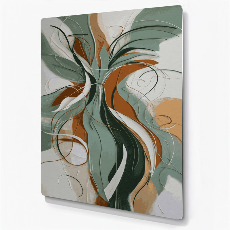 Abstrait art figuratif gris 50, H 16 po x l 20 po