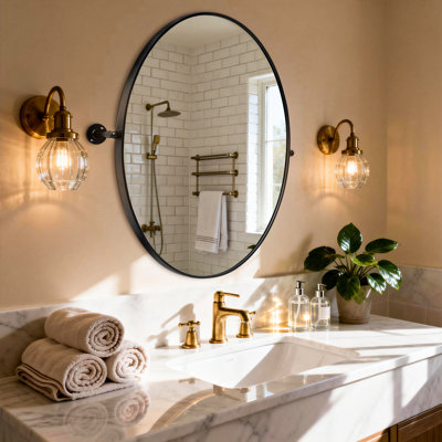 Aluminum Frame Pivot Wall Mirror 