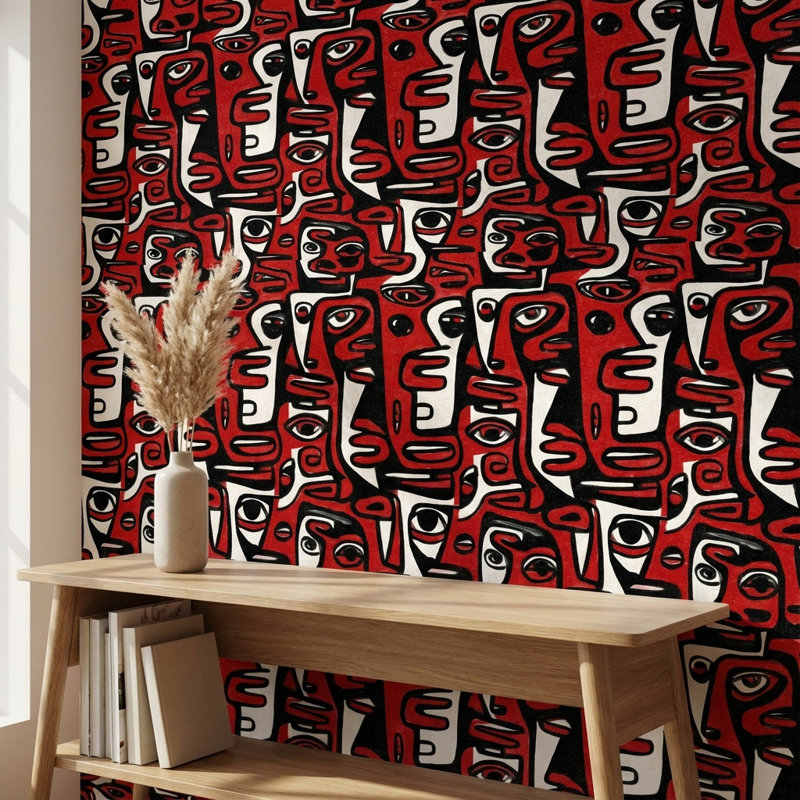 Papier peint abstrait géométrique