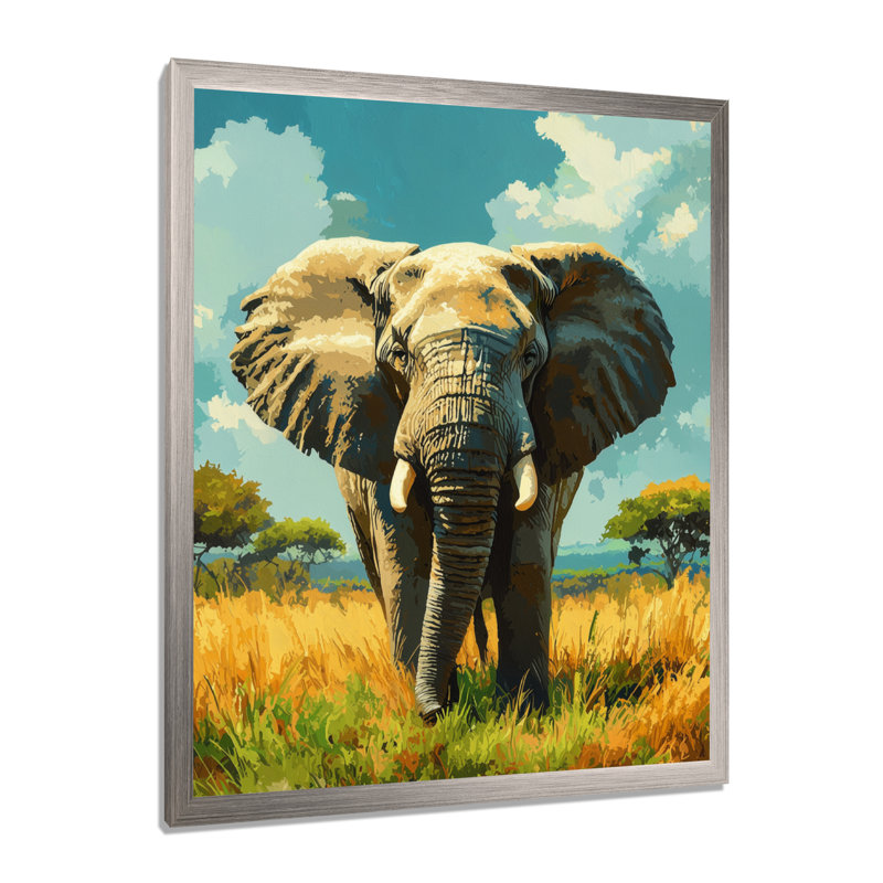 Inman - Animals Wall Art Prints, H 32 po x l 16 po, Reproduction encadrée sans passe-partout, Argent argent