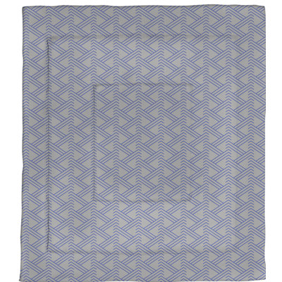 Édredon simple réversible en microfibre à motif Zig Zag
