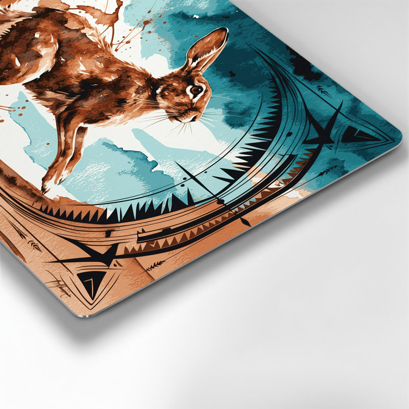 «Southwestern Animals» Jackrabbit 29, art mural en métal brun, H 132 po x l 168 po x P 0,05 po