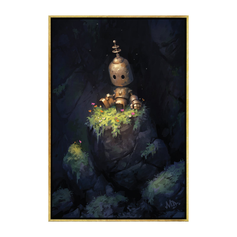 Art sur toile Secret Garden, H 60 po x l 40po x P 1,5 po, Toile encadrée d'or
