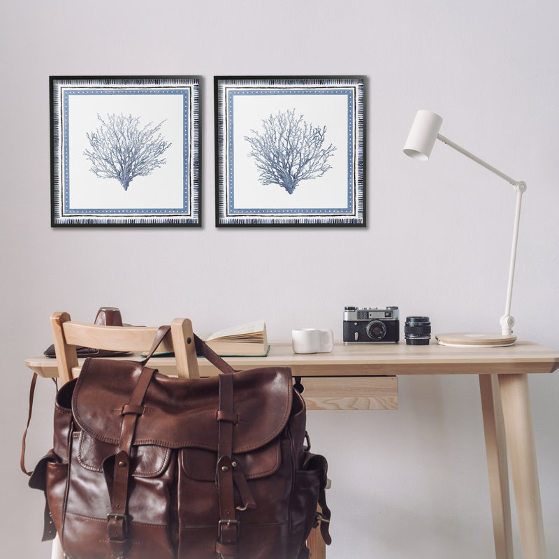 Ensemble de giclée encadrée maritime 2 pièces, par Lanie Loreth, H 17 po x l 17 po, Giclée encadrée noir minuit