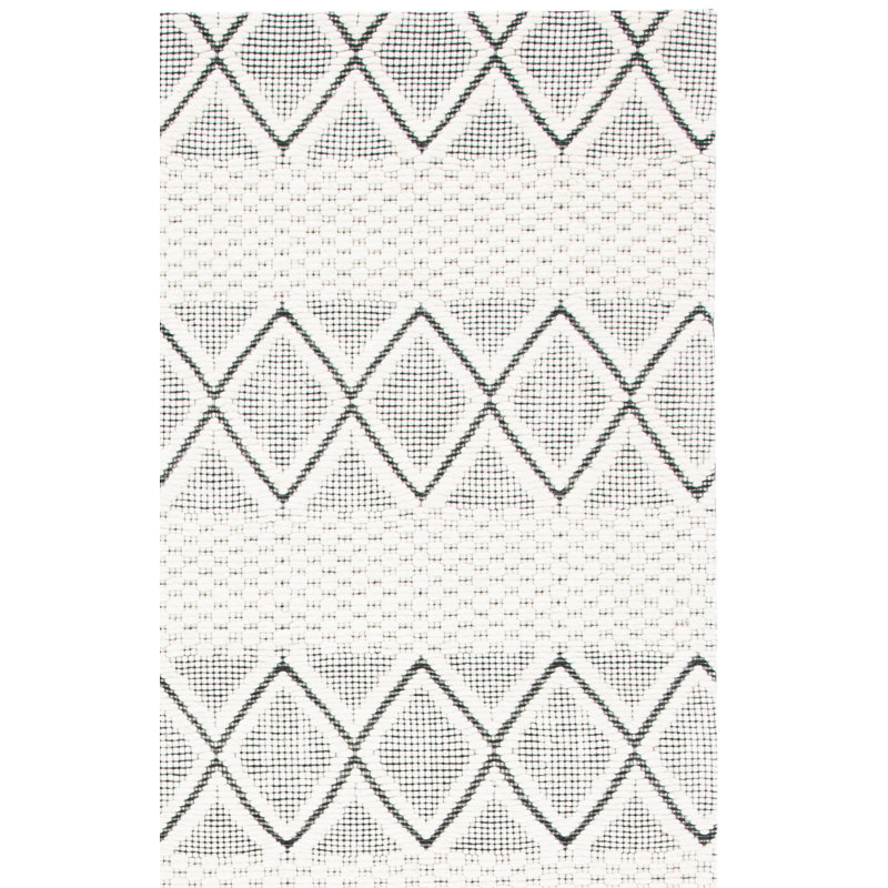 Marbella Hand Woven Wool And Cotton With Latex Geometric Rug, Rectangle 8' x 10'