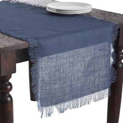 Furman Fringed Burlap Table Runner