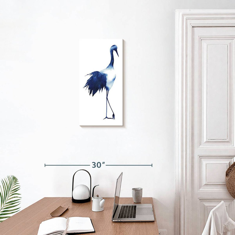 Ink Drop Crane I, 24" H x 12" W