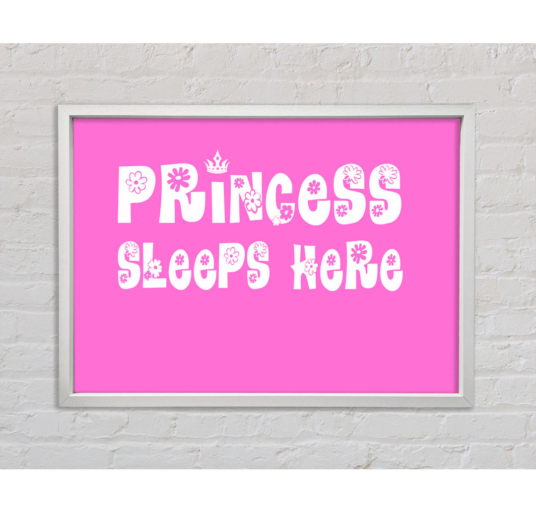 Princesss Sleeps Here - Einzelne Bilderrahmen Kunstdrucke auf Leinwand