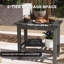 Banc de douche multifonctionnel en PEHD Outsunny, tabouret gris foncé avec poignée et tablette inférieure, double usage intérieur / extérieur