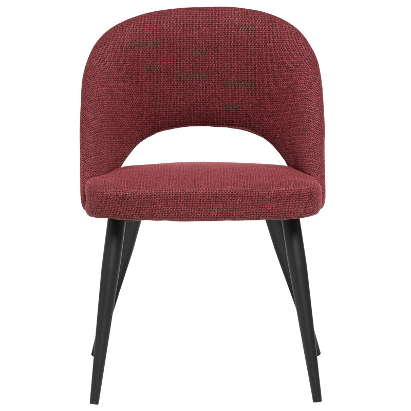 Chaise d'appoint en tissu Albeiro, Sangria, Noir