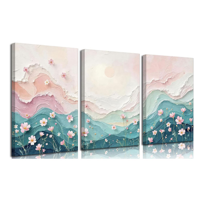 3pcs Abstract Texture Canvas Wall Art Modern Minimalist Texture Wall Decor
