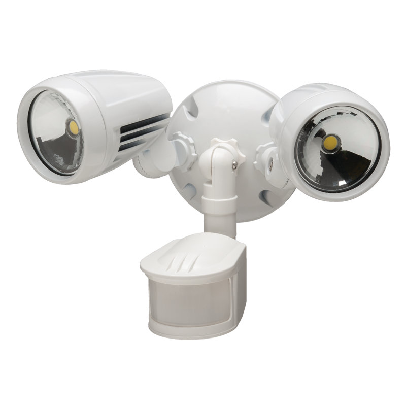 Kimimela 2 - Head LED Hardwired Outdoor Security Outdoor Security Flood Light with Motion Sensor and Timer