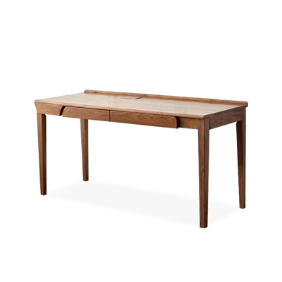 Nut-brown Rectangular Solid Wood desks