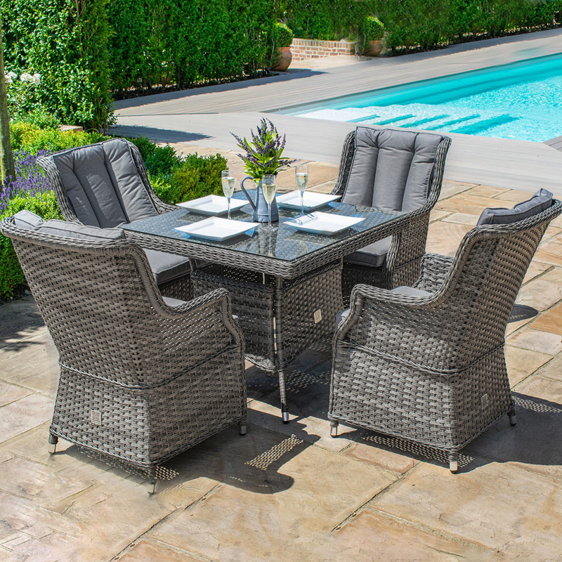 Mitcheldean 4 Seat Square Rattan Dining Set
