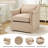 30" Wide Modern Upholstered Swivel Accent Chair With Lumbar Pillow-948757446