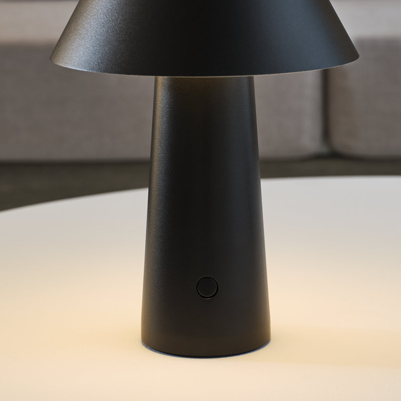 Sesa Short Accent Rechargeable Table Lamp, Black