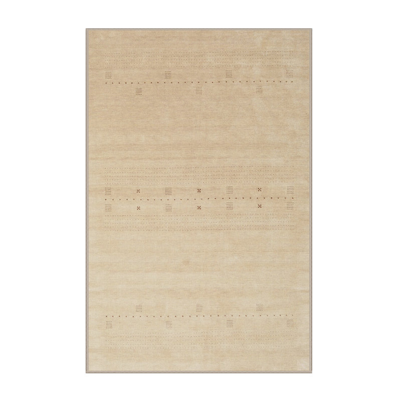 Tapis abstrait crème, Rectangle 5 pi x 7 pi