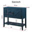 Buffet Katrin avec tablette inférieure et armoire à 2 portes, console avec rangement pour armoire-1279441863