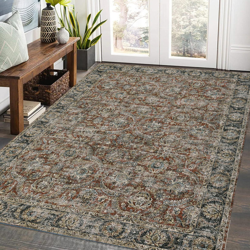 Tapis vintage lavable 9 x 12