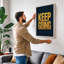 Keep Going Typography 1 Piece Wrapped Canvas Wall Art-948639947-948639985