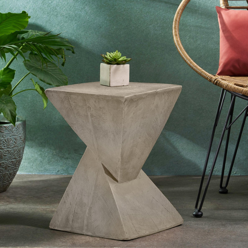 Table basse moderne et contemporaine, Naturel clair, H 12,25 po x L 18 po x l 12,25 po