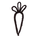 Vickerman 23"H x 12"W Carrot Outline Wreath. Made of natural twigs.