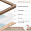 5x7 Solid Oak Wood Photo Frame - Rounded Corner Dual-Use Picture Display with Mat
