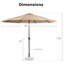 Table d'appoint d'extérieur pour patio avec parasol 9 pi-328478228